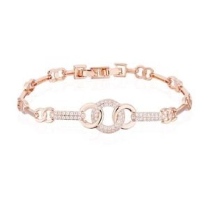 August Woods Rose Gold Twisted Circle Bracelet