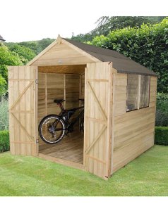 Forest Overlap 7 x7 Double Door Shed