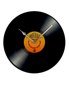 Musicology Record Glass Wall Clock