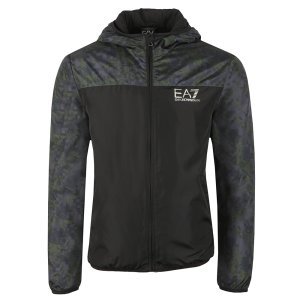 Ea7 Emporio Armani - Camo panel hooded bomber jacket