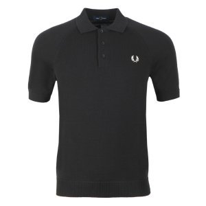 Contrast Texture Knitted Polo