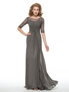 Beading Half Sleeves Mother of the Bride Dress 2019