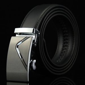 Deluxe Smooth Buckle Artificial Leather Mens Belt