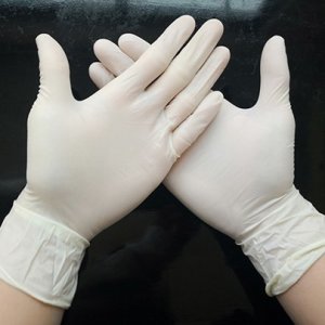 Disposable Latex Gloves Check Protective Rubber