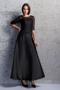 Half Sleeve Ankle-Length Mother of the Bride Dress
