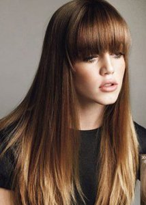 Long Classical Bob Top Quality Natural Straight Medium Synthetic Hair Capless Wigs 24 Inches