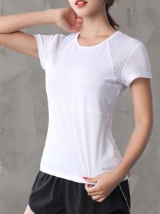 Quick Dry Short Sleeve Pullover Womens Active Tops