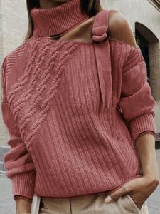 Thin Hollow Regular Standard Womens Sweater