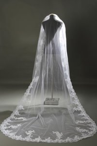 Wedding Veil One-tier Cathedral Veils Lace Net