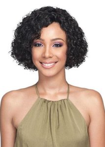 Womens Short Length Bob Hairstyles Full Head Curly Synthetic Hair Capless Wigs 12Inch