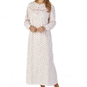 Long Sleeve Long Length Cotton Nightdress