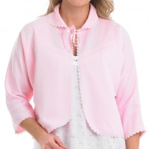 Ribbon Tie Lightly Quilted Summer Bedjacket