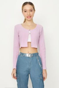 Girls Lilac Diamond Button Cardigan, Pink