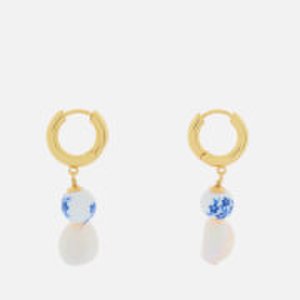 Anni Lu Women's Heloise Pearl Earrings - Brilliant Blue