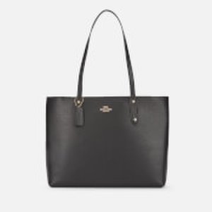 Coach Women's Polished Pebble Leather Central Tote With Zip - Black