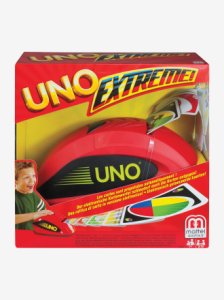 Card Game, Uno Extreme by MATTEL red medium solid with desig