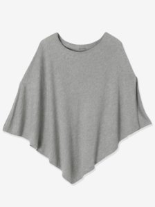 Poncho-Type Jumper for Maternity grey dark mixed color