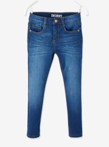 Vertbaudet - Skinny leg jeans for girls blue dark solid