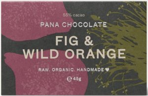 Pana Chocolate Raw Organic Fig & Wild Orange Chocolate Bar - 45g