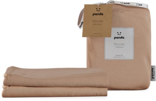 Panda London - Panda vintage pink bamboo pillowcases - pack of 2