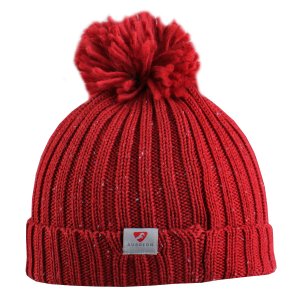 Aubrion Ladies Wilson Bobble Hat Red