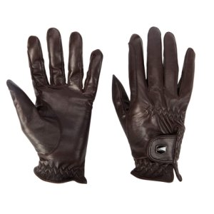 Dublin Leather Show Riding Gloves Dark Brown