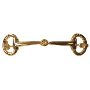 Equetech Snaffle Stock Pin Gold
