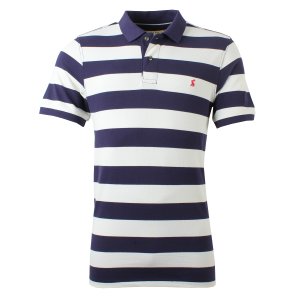 Joules Mens Filbert Classic Polo Shirt Navy Cream Stripe