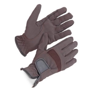 Shires Adults Bicton Lightweight Competition Gloves Brown