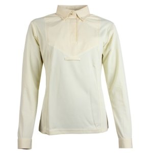 Shires Aubrion Ladies Long Sleeve Tie Shirt Yellow