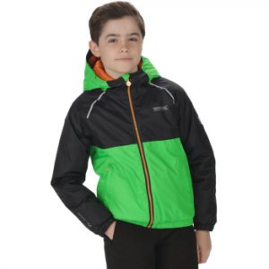 Kids Urbanyte Breathable Waterproof Hooded Jacket Fairway Green Black