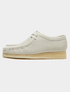 Mens Clarks Originals Wallabee Perforated White, White