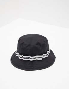 Mens Emporio Armani Tape Logo Bucket Hat Black, Black