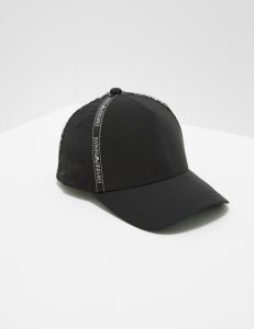 Mens Emporio Armani Tape Logo Cap Black/Black, Black/Black
