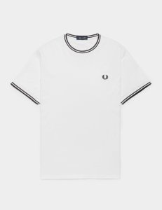 Mens Fred Perry Tipped Ringer T-Shirt White, White