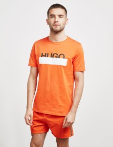 Mens HUGO Dolive Short Sleeve T-Shirt Orange, Orange
