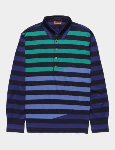 Mens Missoni Broken Stripe Short Sleeve Polo Shirt Navy blue, Navy blue