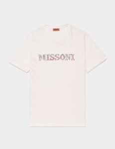 Mens Missoni Multi Logo Short Sleeve T-Shirt White, White