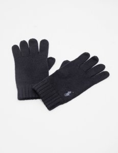 Mens Polo Ralph Lauren Logo Gloves Black, Black