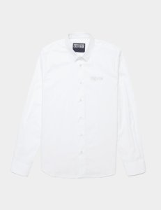 Mens Versace Jeans Couture Small Logo Long Sleeve Shirt White, White