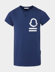 Moncler Girls Pocket Logo Short Sleeve T-Shirt Navy blue, Navy blue