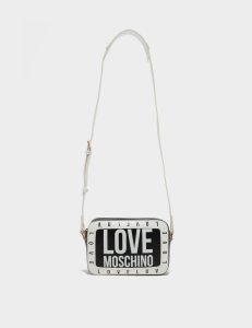 Women's Love Moschino Large Logo Camera Bag Multi, Black/White