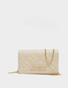 Women's Love Moschino Quilted Box Shoulder Bag White, White