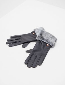 Womens Barbour International Kirk Leather Gloves Black, Black
