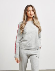 Womens Calvin Klein Underwear Repeat Logo Crew Sweatshirt Grey, Grey