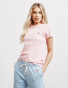 Womens Polo Ralph Lauren Logo Short Sleeve T-Shirt Pink, Pink
