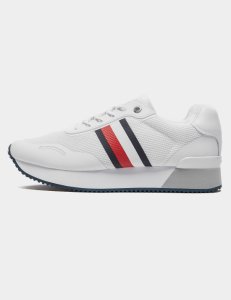 Womens Tommy Hilfiger Mesh City Trainers White, White