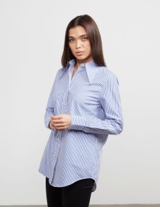 Womens Vivienne Westwood Anglomania Stripe Long Sleeve Shirt Blue, Blue