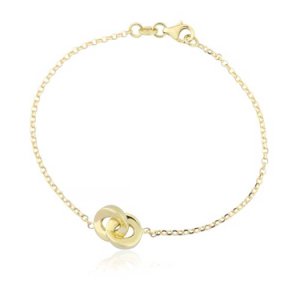 Fashionista Gold - 9ct linked rings bracelet cn926-07