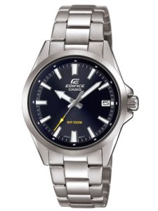 Casio Mens Edifice Stainless Steel Bracelet Black Dial Watch EFV-110D-1AVUEF